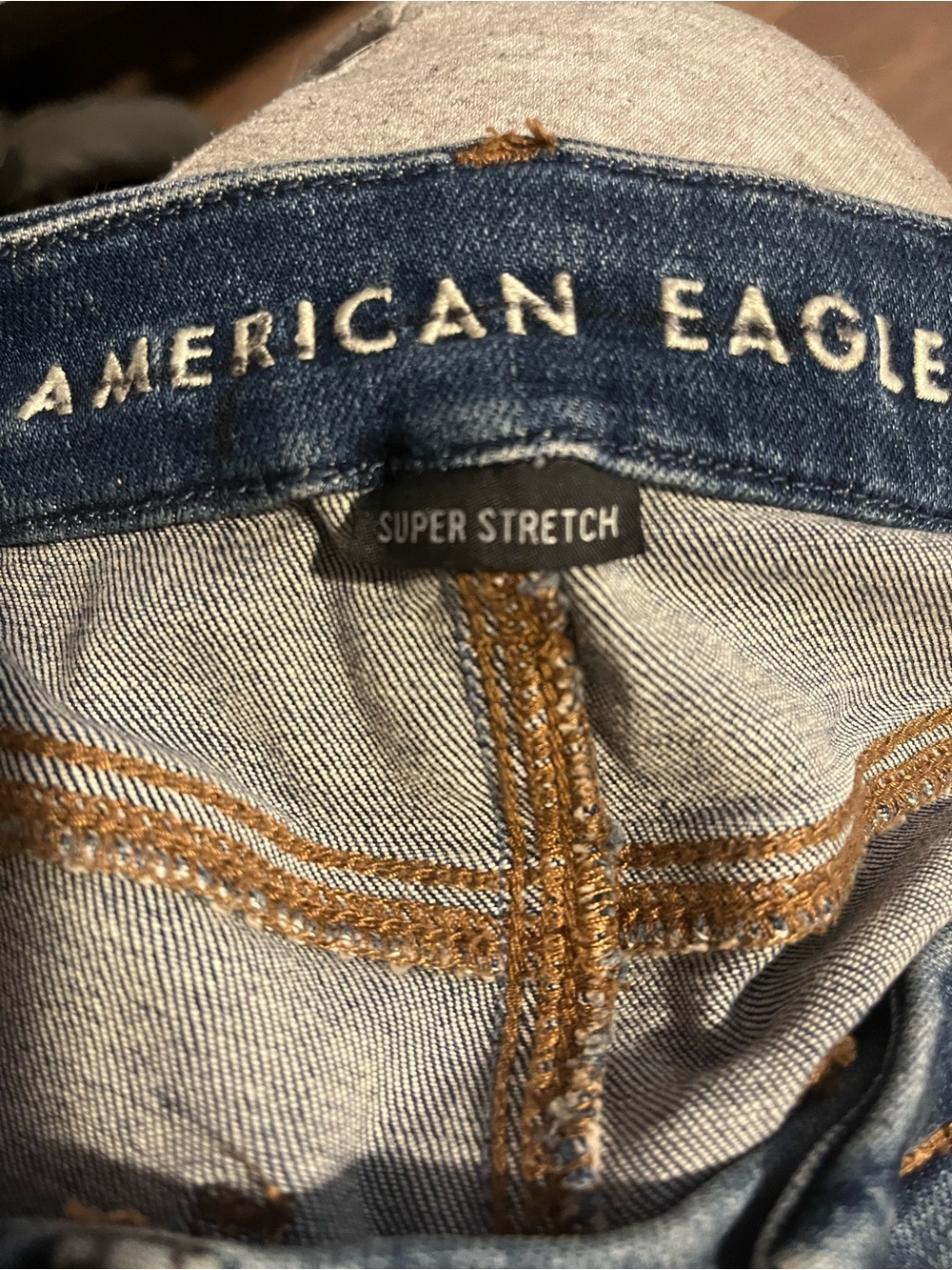 American Eagle Outfitters Distressed Blue Women's Jeggings - Picture 3 of 5